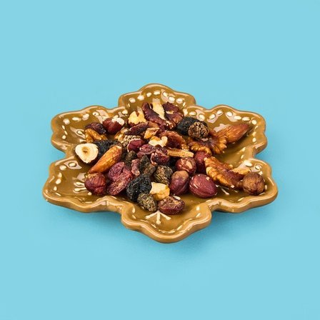 Evidea Kitchen Kar Tanesi Seramik Sunum Tabağı - Beyaz / Kahverengi