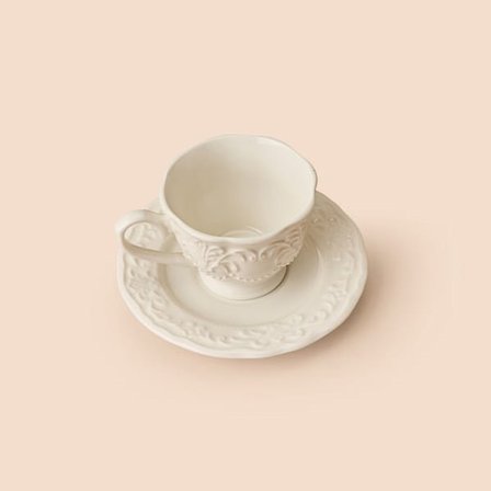 Evidea Kitchen Göreme 12 Parça 6 Kişilik Kahve Fincan Takımı - Beyaz - 90 ml