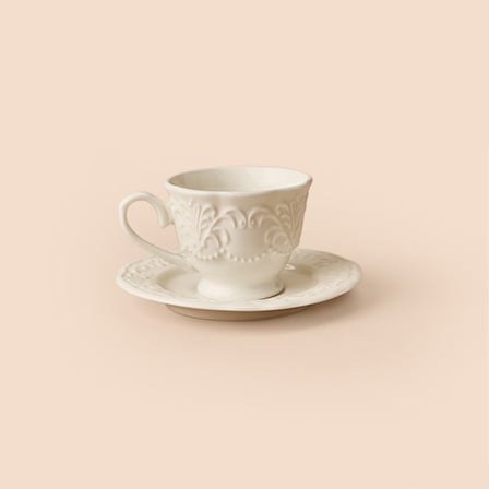 Evidea Kitchen Göreme 12 Parça 6 Kişilik Kahve Fincan Takımı - Beyaz - 90 ml