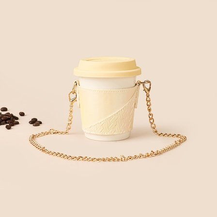 Evidea Kitchen Zincir Askılı Seramik Mug - Beyaz - 300 ml
