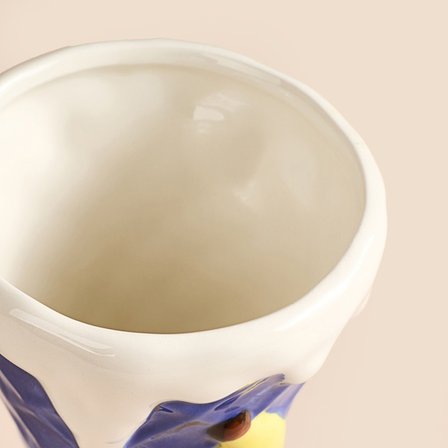 Evidea Kitchen Muz Desenli Seramik Dondurmalık - Renkli