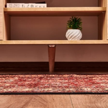 Evidea Soft Line Afgan Desenli Halı - Kırmızı - 80x150 cm