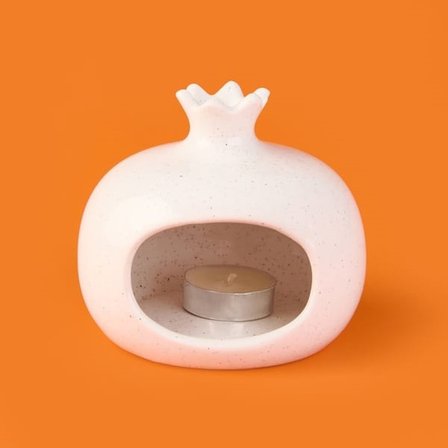 Evidea Deco Melograno Buhurdanlık - Beyaz - 10 cm