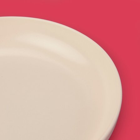 Evidea Kitchen Nordic Çukur Yemek Tabağı - Krem - 22 cm