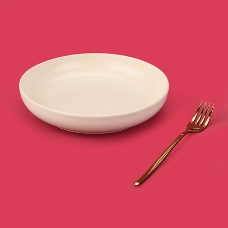 Evidea Kitchen Nordic Çukur Yemek Tabağı - Krem - 22 cm
