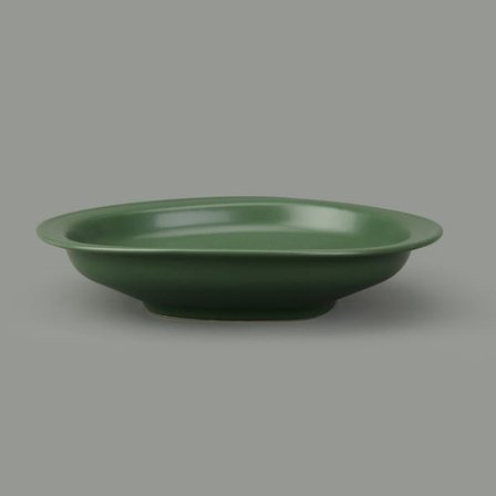 Evidea Kitchen Bloom Çukur Yemek Tabağı - Yeşil - 23 cm 