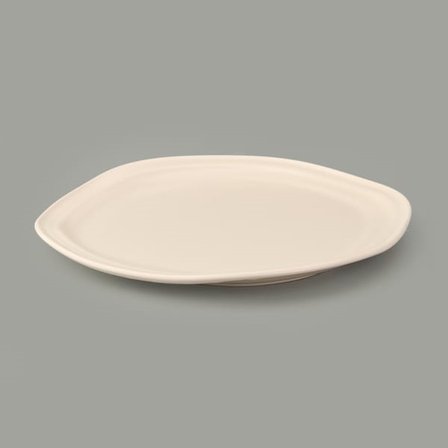 Evidea Kitchen Bloom Servis Tabağı - Krem - 29 cm 