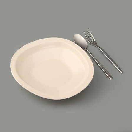 Evidea Kitchen Bloom Çukur Yemek Tabağı - Krem - 23 cm 