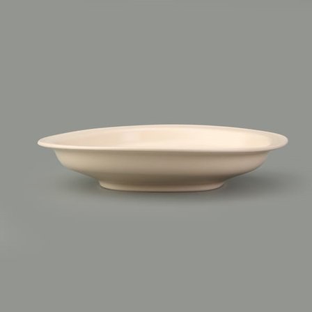 Evidea Kitchen Bloom Çukur Yemek Tabağı - Krem - 23 cm 