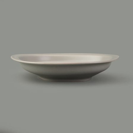 Evidea Kitchen Bloom Çukur Yemek Tabağı - Gri - 23 cm 