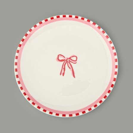 Evidea Kitchen Ribbon Porselen Tatlı Tabağı - Renkli - 19 cm