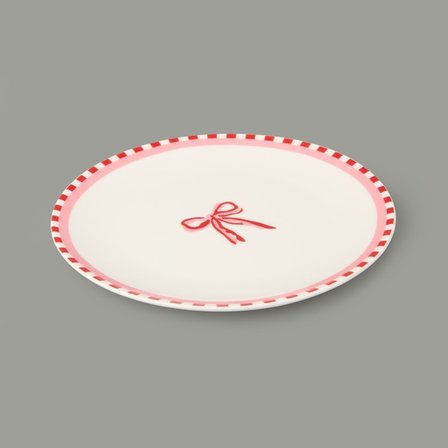 Evidea Kitchen Ribbon Porselen Tatlı Tabağı - Renkli - 19 cm