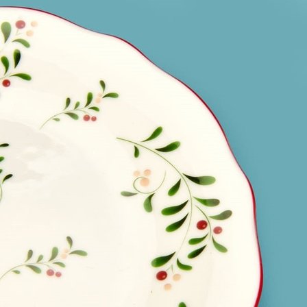 Evidea Kitchen Gonca Porselen Tatlı Tabağı - Renkli - 20 cm