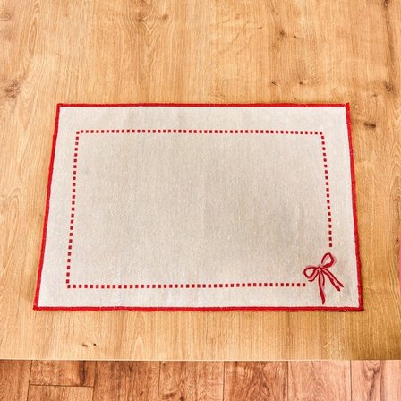 Evidea Soft Riben 2'li Amerikan Servis - Ekru - 35x50 cm