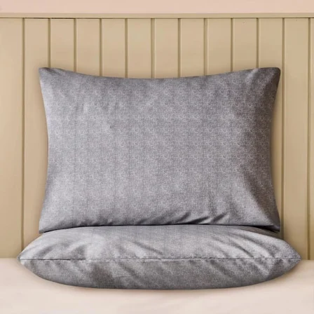 Evidea Soft Tanura Kolay Ütülenir 2'li Yastık Kılıfı - Antrasit - 50x70 cm