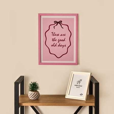Evidea Deco These Are The Good Old Days Duvar Panosu - Pembe - 30x40 cm