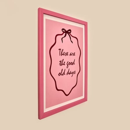 Evidea Deco These Are The Good Old Days Duvar Panosu - Pembe - 30x40 cm