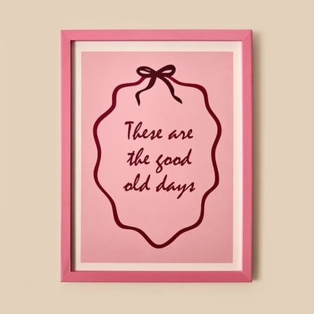 Evidea Deco These Are The Good Old Days Duvar Panosu - Pembe - 30x40 cm