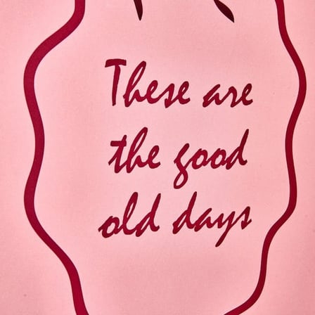 Evidea Deco These Are The Good Old Days Duvar Panosu - Pembe - 30x40 cm