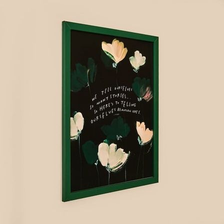 Evidea Deco Many Stories Duvar Panosu - Yeşil / Siyah - 30x40 cm