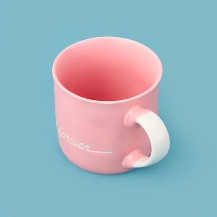 Excellent Houseware Love Forever Porselen Kupa - Pembe - 320 ml