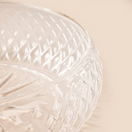 Alegre Glass Kafes Sunum Tabağı - Şeffaf - 28x7 cm