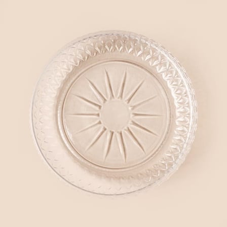 Alegre Glass Kafes Sunum Tabağı - Şeffaf - 28x7 cm