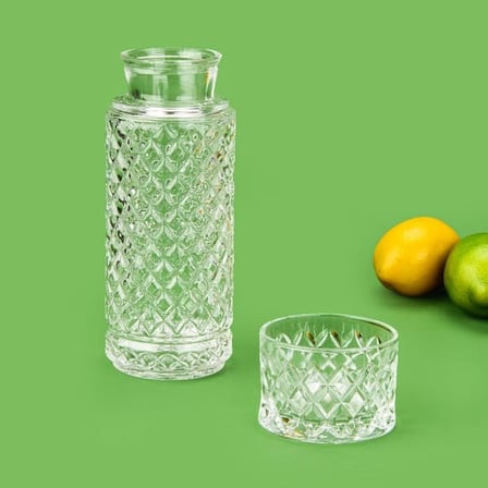 Alegre Glass Kafes Başucu Sürahisi - Şeffaf - 730 ml