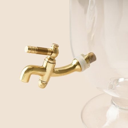 Alegre Glass Kurşun Cam Kapaklı Sebil - Şeffaf - 3,5 lt