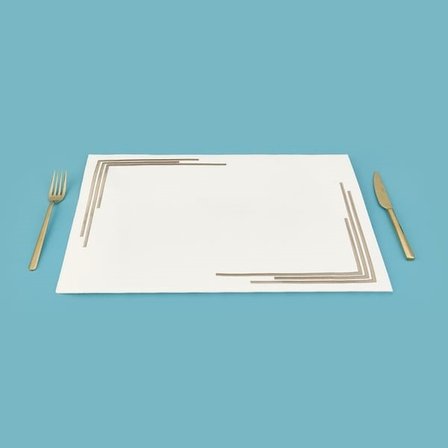 Evidea Kitchen Deri Amerikan Servis - Krem - 32x44 cm