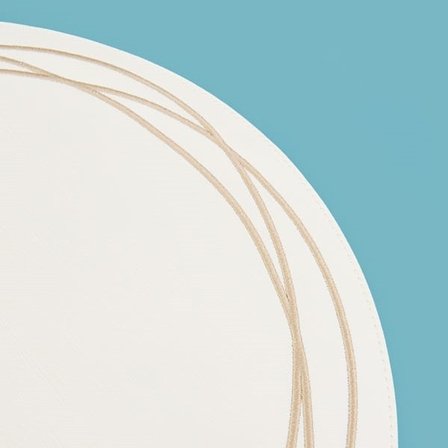Evidea Kitchen Yuvarlak Deri Supla - Beyaz / Krem - 38 cm