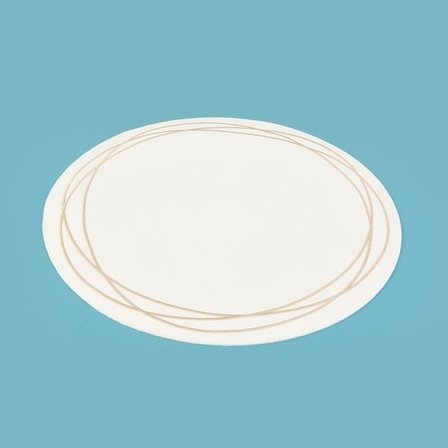 Evidea Kitchen Yuvarlak Deri Supla - Beyaz / Krem - 38 cm