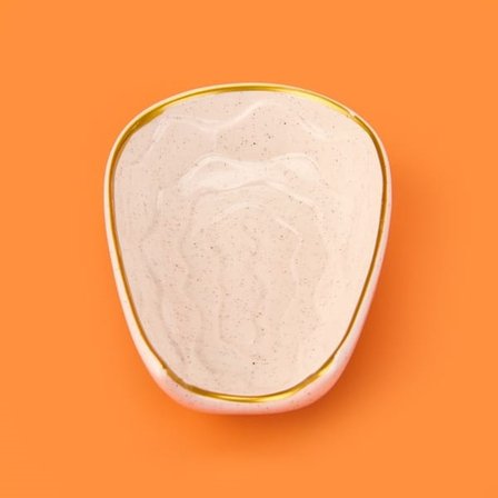 Evidea Kitchen Oval Seramik Kaşık Altlığı - Krem / Altın - 15 cm