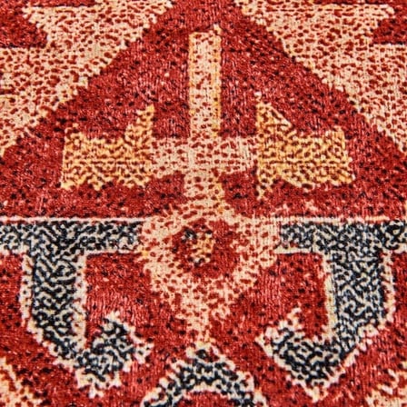 Evidea Soft Uşak Eşme Desenli Halı - Kırmızı - 80x150 cm