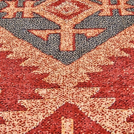 Evidea Soft Uşak Eşme Desenli Halı - Kırmızı - 120x180 cm