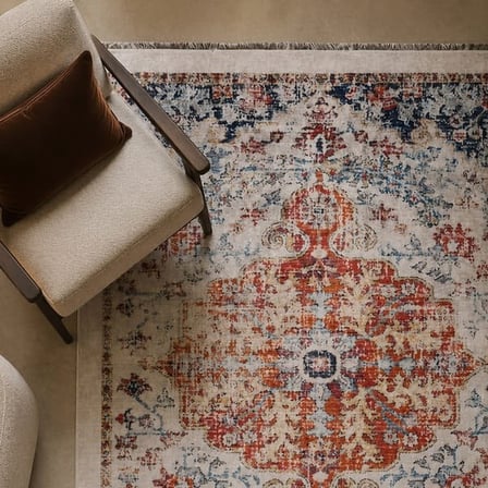 Evidea Soft Milas Madalyon Desenli Halı - Gri - 160x230 cm