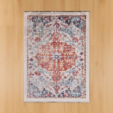Evidea Soft Milas Madalyon Desenli Halı - Gri - 160x230 cm