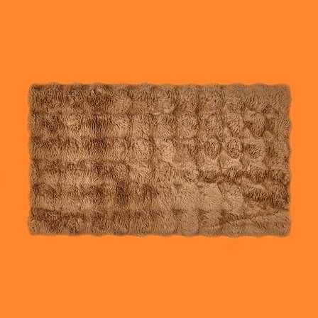Evidea Soft Bubble 2'li Banyo Paspası - Kahverengi - 60x100 cm + 50x60 cm