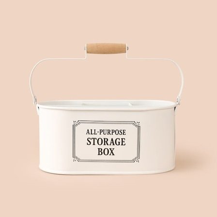 Evidea Bath Bölmeli Organizer Sepet - Beyaz - 4 lt