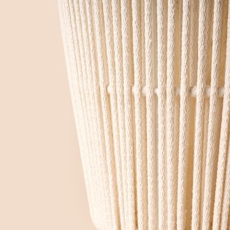 Simple Living Boho Style Çok Amaçlı Astarlı Hasır Sepet - Ekru - 9 lt