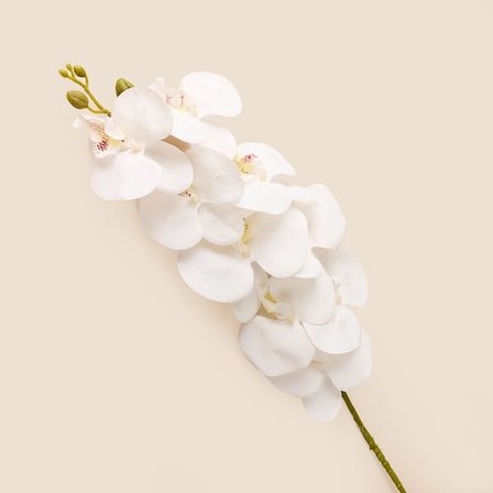 Evidea Deco Orkide Yapay Dal Çiçek - Beyaz - 104 cm