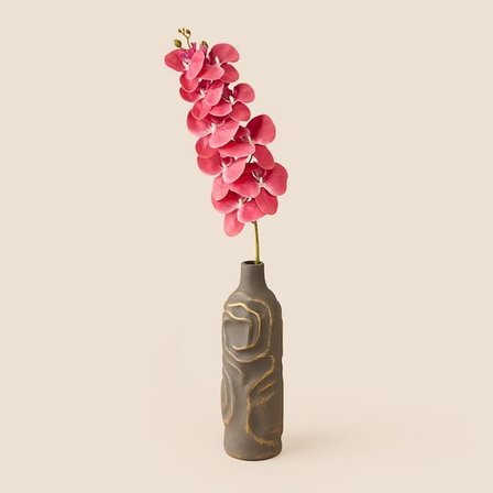 Evidea Deco Orkide Yapay Dal Çiçek - Koyu Pembe - 104 cm