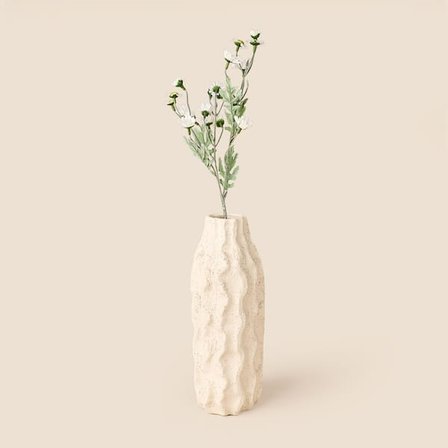 Evidea Deco Yıldızpatı Yapay Dal Çiçek - Beyaz - 62 cm
