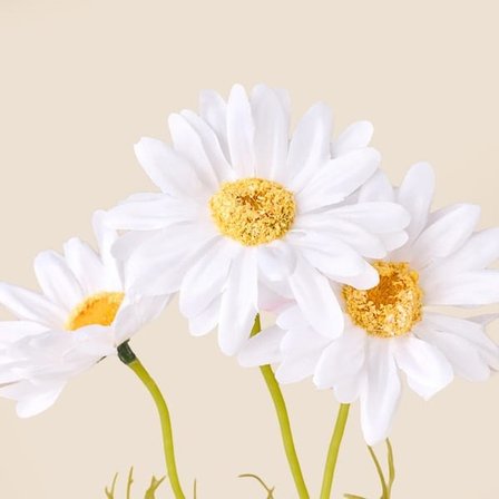 Evidea Deco Papatya Yapay Dal Çiçek - Beyaz - 47 cm