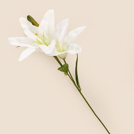 Evidea Deco Zambak Yapay Dal Çiçek - Beyaz - 61 cm