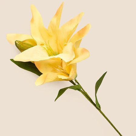 Evidea Deco Zambak Yapay Dal Çiçek - Sarı - 61 cm