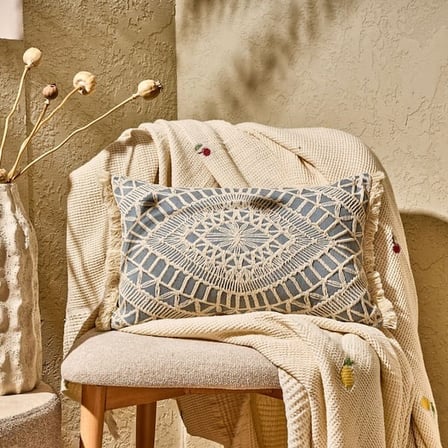 Evidea Soft Slevel Kırlent - Mavi - 30x50 cm