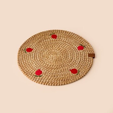 Evidea Soft Nar Nakışlı Supla - Bej - 33x33 cm