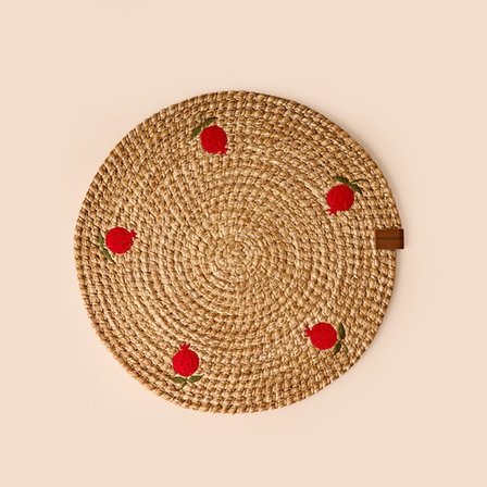 Evidea Soft Nar Nakışlı Supla - Bej - 33x33 cm