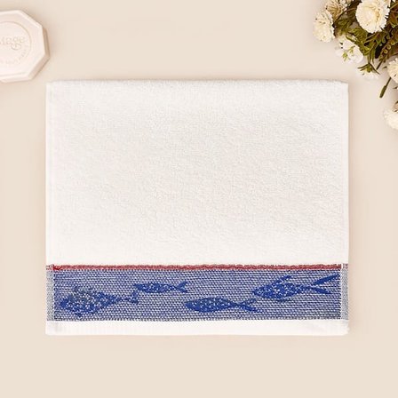 Evidea Soft Fisk El Havlusu - Ekru - 30x50 cm